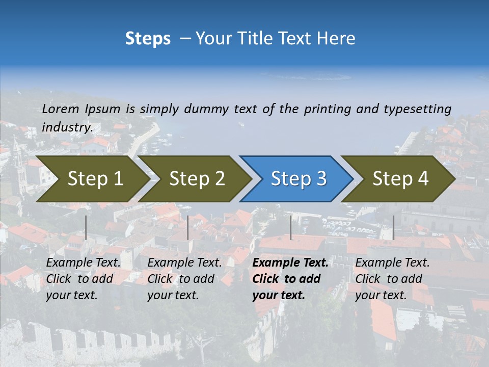 Panorama Trip Navy PowerPoint Template