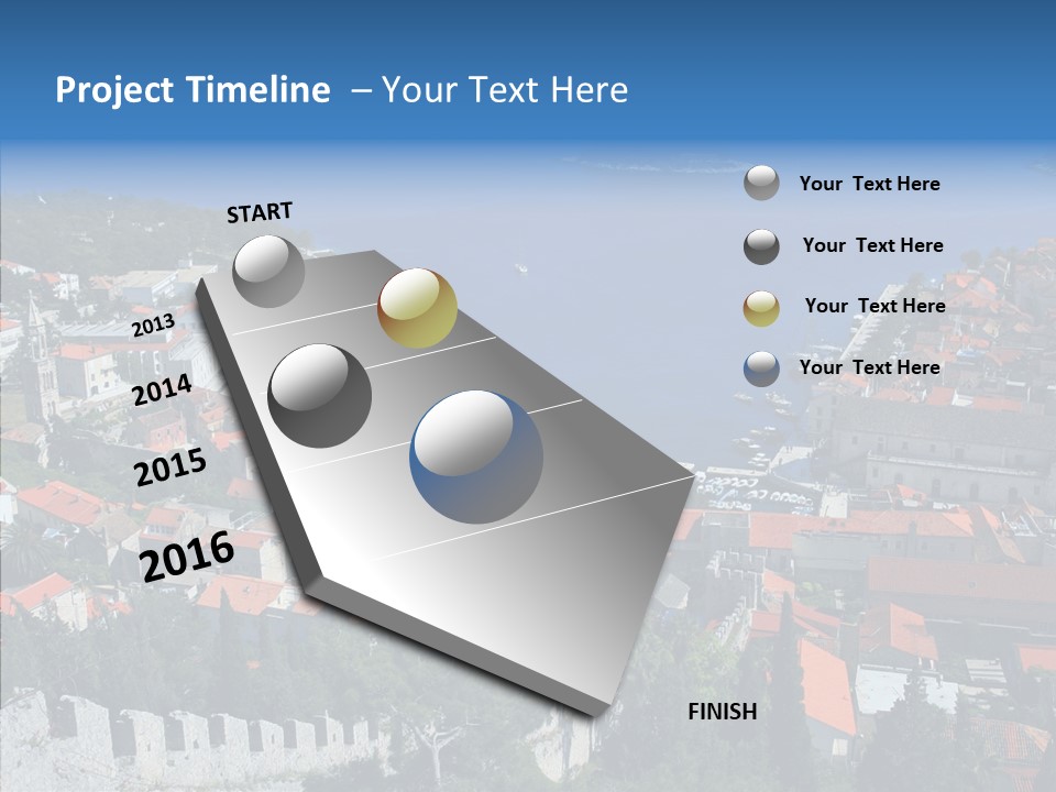 Panorama Trip Navy PowerPoint Template