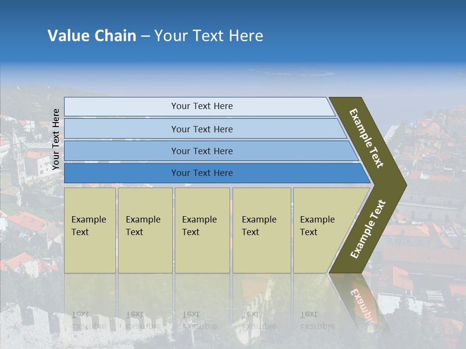 Panorama Trip Navy PowerPoint Template