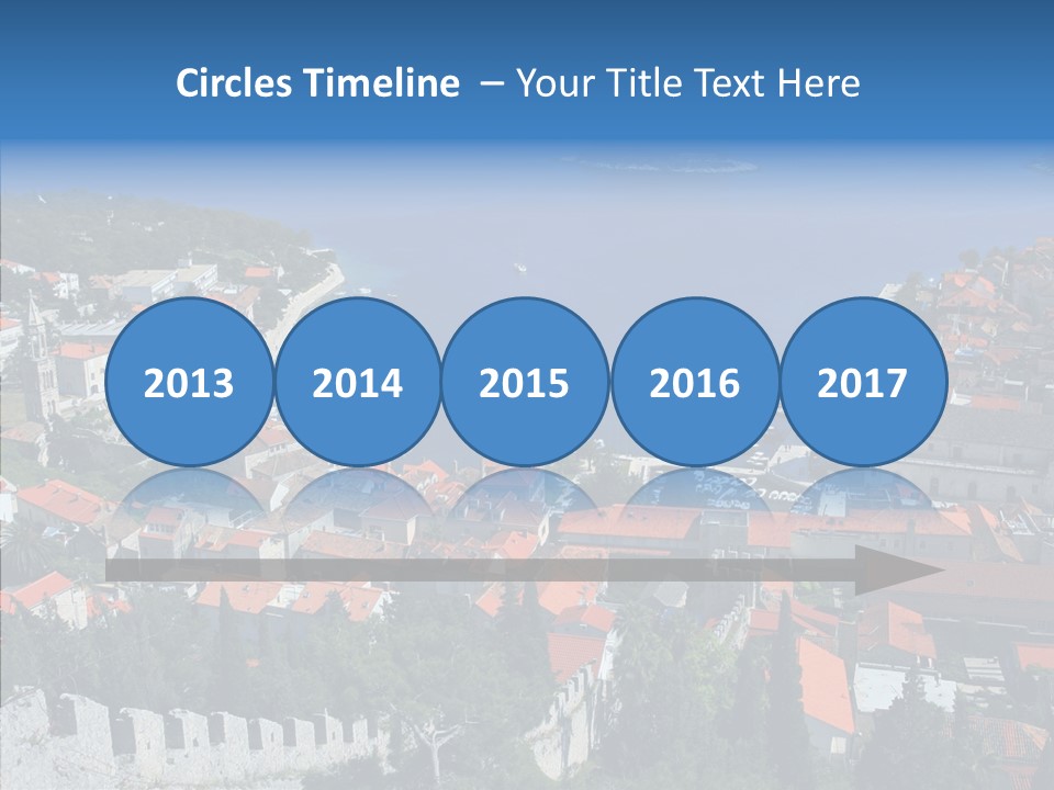 Panorama Trip Navy PowerPoint Template