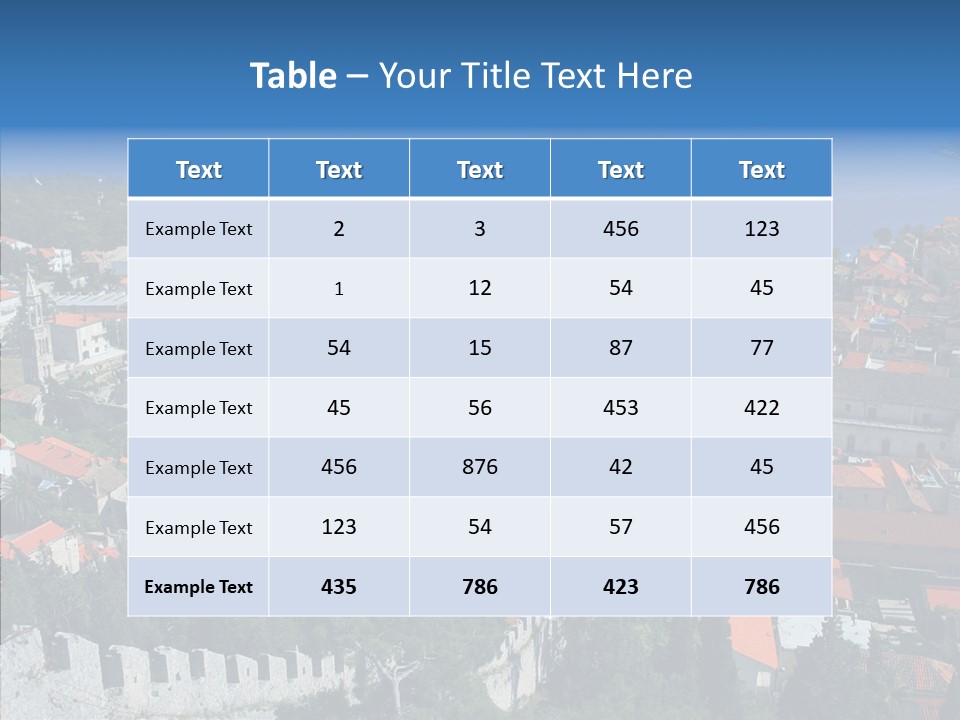 Panorama Trip Navy PowerPoint Template