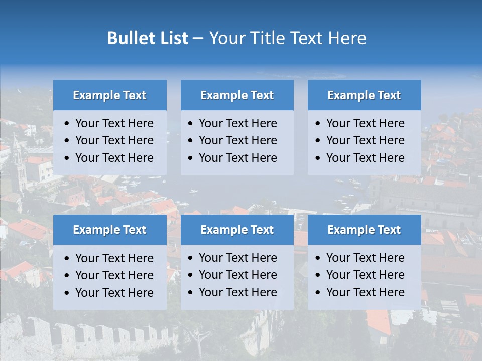 Panorama Trip Navy PowerPoint Template