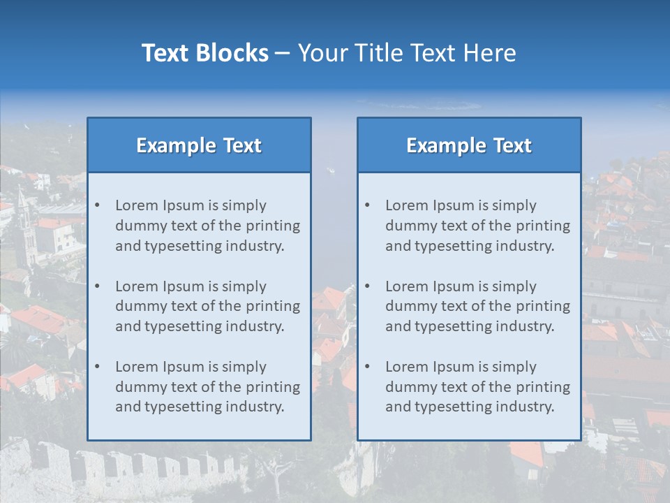 Panorama Trip Navy PowerPoint Template