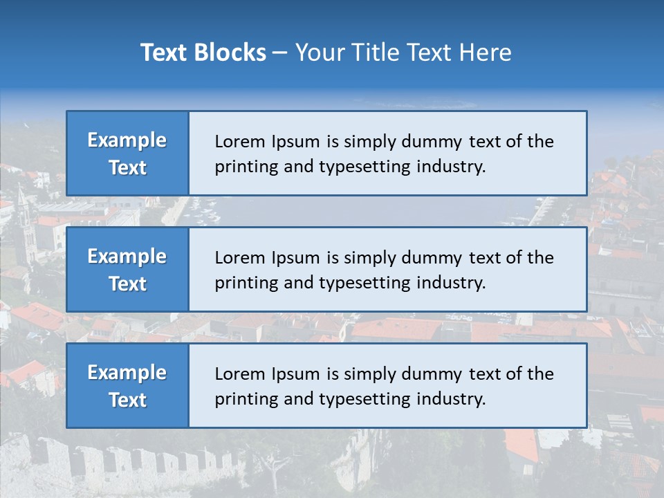 Panorama Trip Navy PowerPoint Template