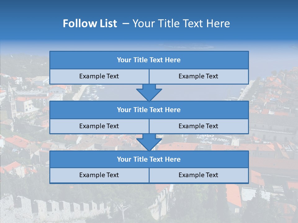 Panorama Trip Navy PowerPoint Template