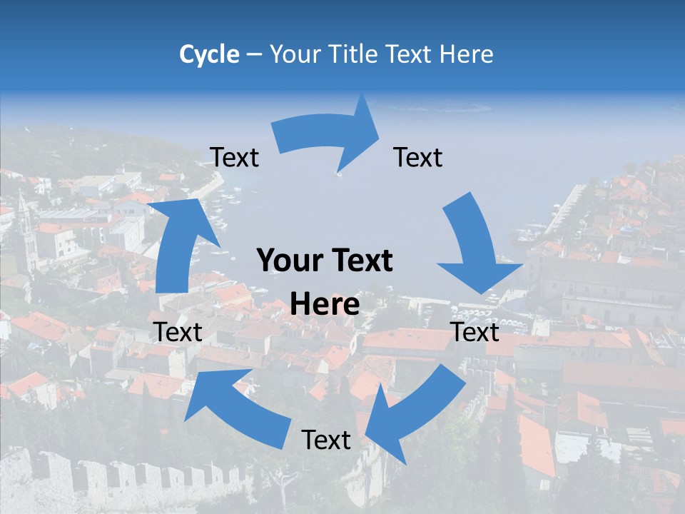 Panorama Trip Navy PowerPoint Template