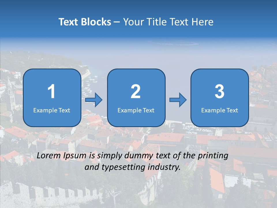 Panorama Trip Navy PowerPoint Template