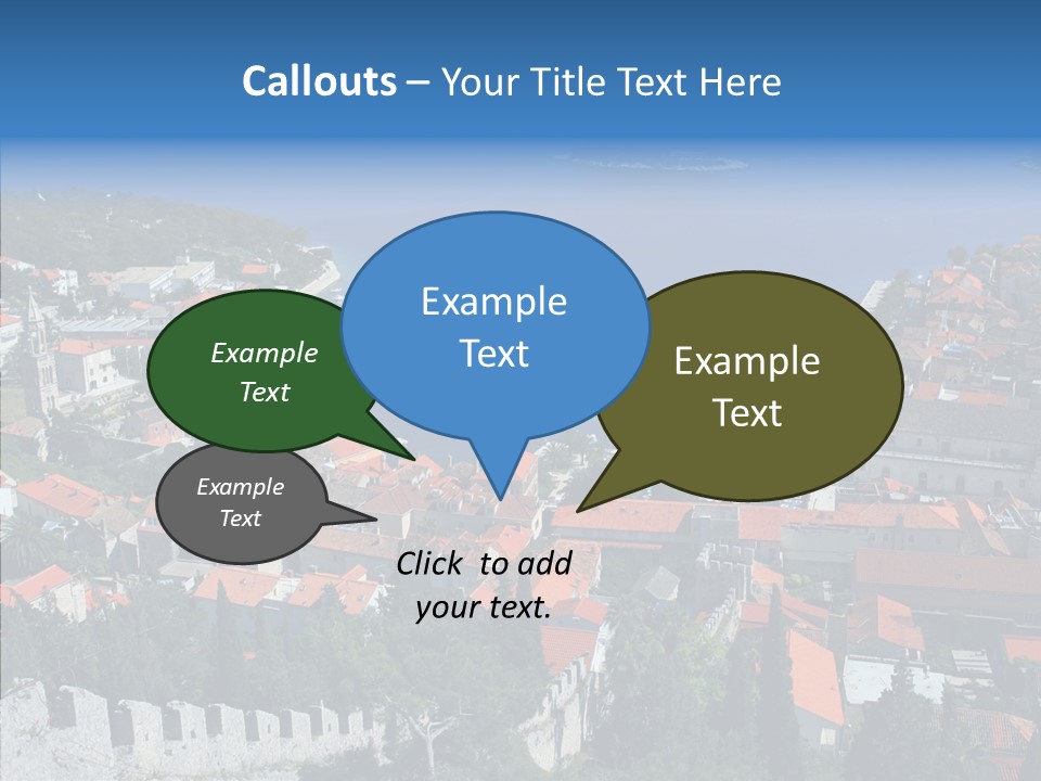 Panorama Trip Navy PowerPoint Template