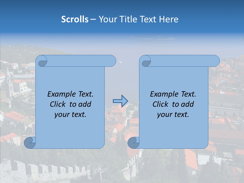 Panorama Trip Navy PowerPoint Template