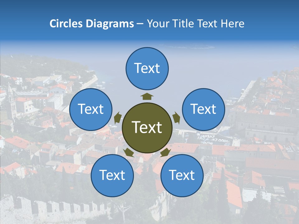 Panorama Trip Navy PowerPoint Template