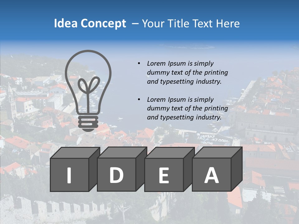 Panorama Trip Navy PowerPoint Template