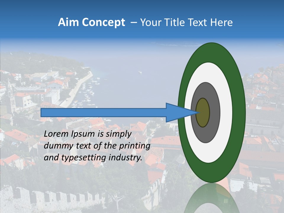 Panorama Trip Navy PowerPoint Template