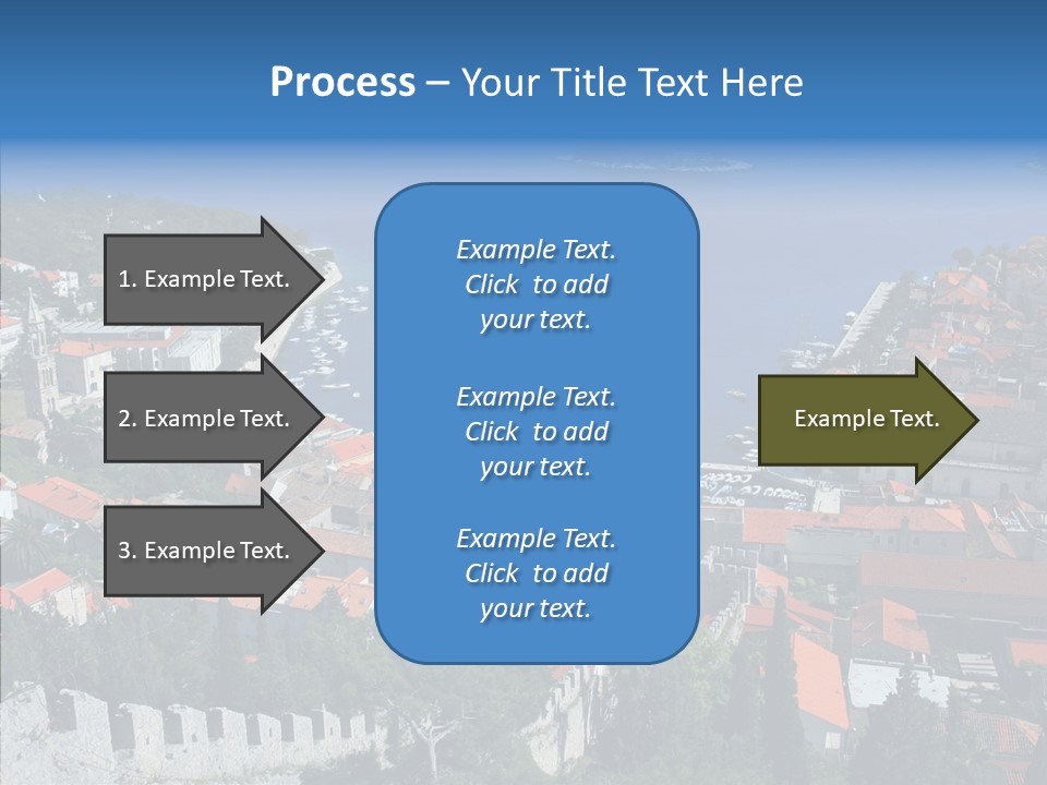 Panorama Trip Navy PowerPoint Template