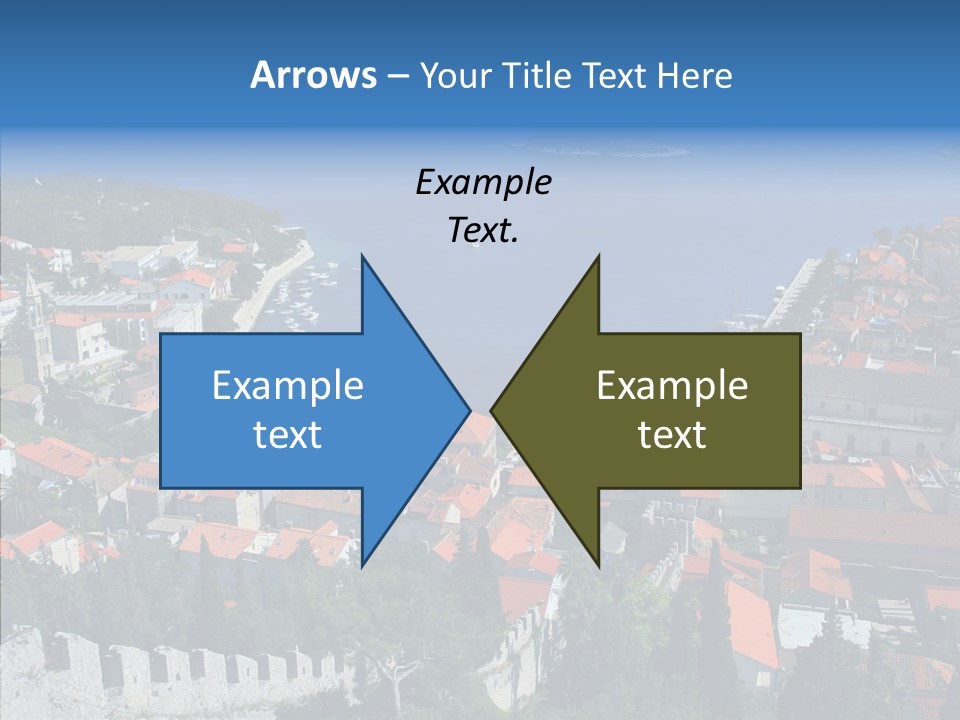 Panorama Trip Navy PowerPoint Template