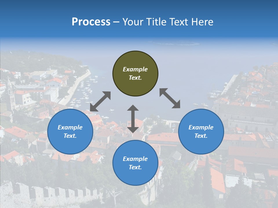 Panorama Trip Navy PowerPoint Template