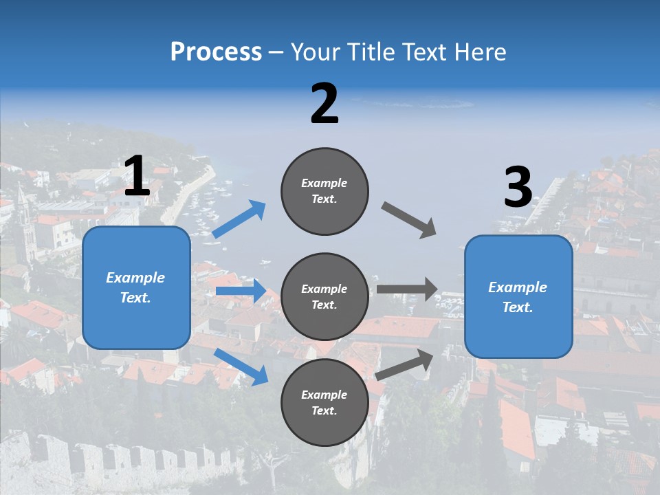 Panorama Trip Navy PowerPoint Template