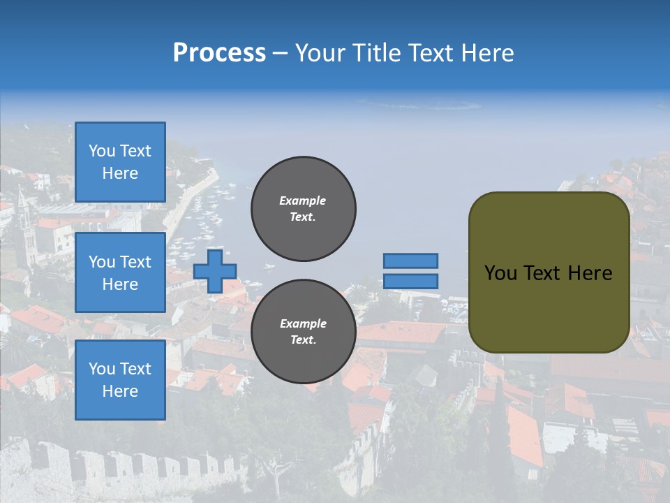 Panorama Trip Navy PowerPoint Template
