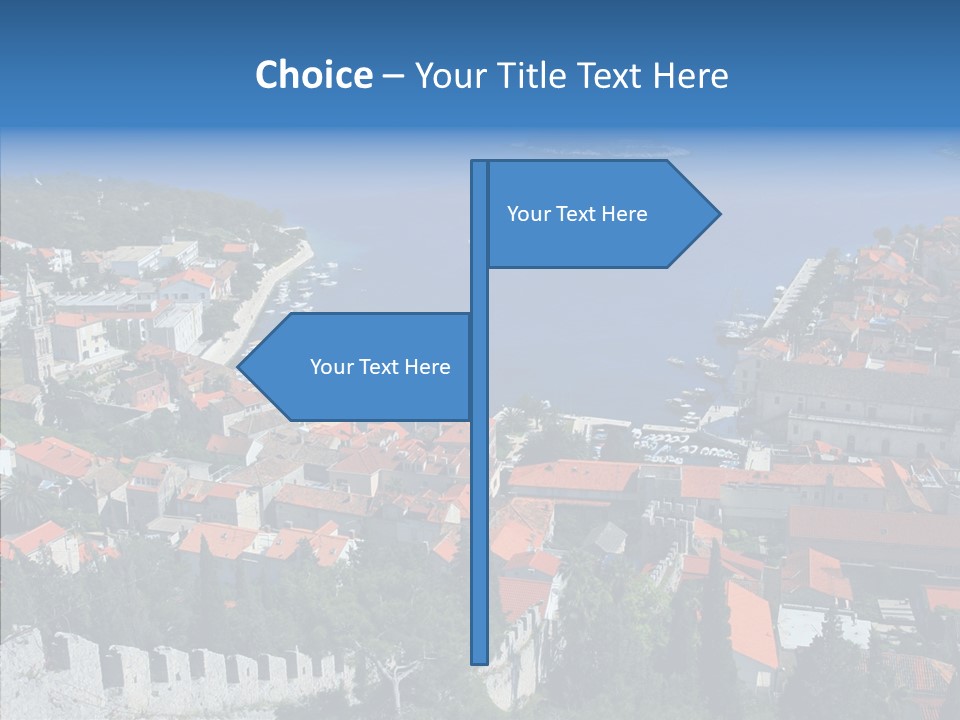 Panorama Trip Navy PowerPoint Template