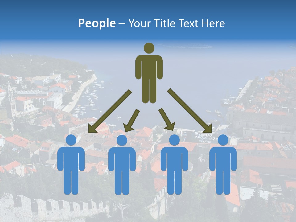 Panorama Trip Navy PowerPoint Template