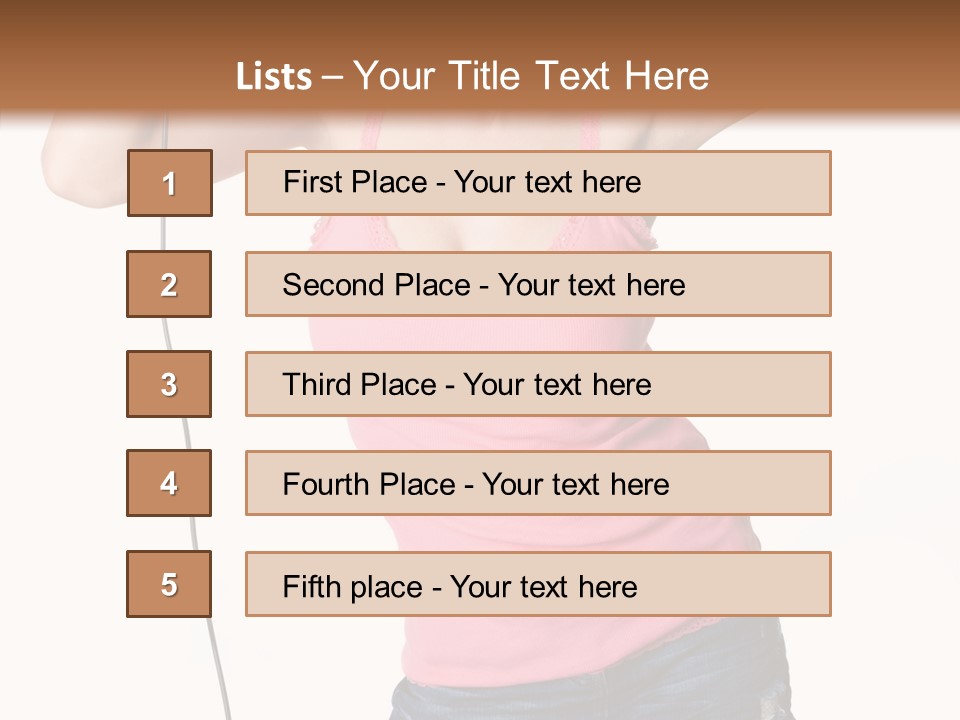 Woman Rock Beauty PowerPoint Template