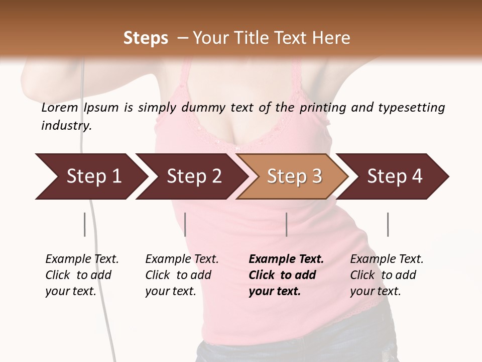 Woman Rock Beauty PowerPoint Template