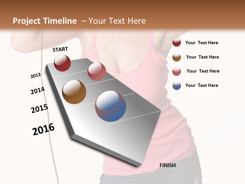 Woman Rock Beauty PowerPoint Template