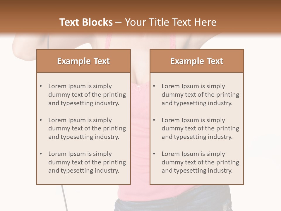 Woman Rock Beauty PowerPoint Template