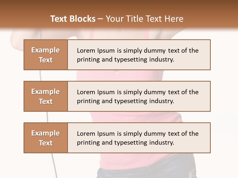 Woman Rock Beauty PowerPoint Template