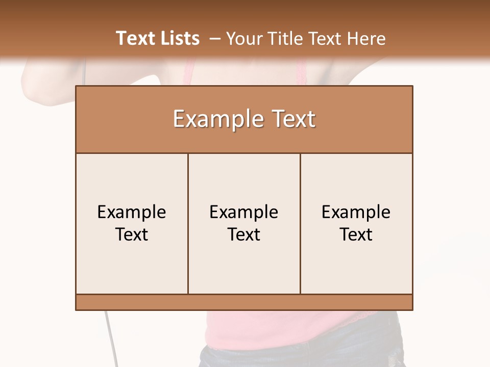 Woman Rock Beauty PowerPoint Template