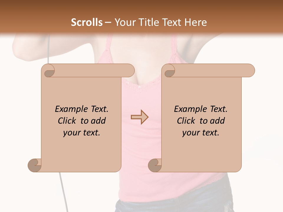 Woman Rock Beauty PowerPoint Template