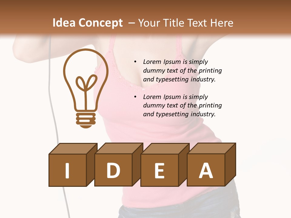 Woman Rock Beauty PowerPoint Template