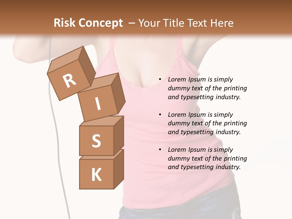 Woman Rock Beauty PowerPoint Template