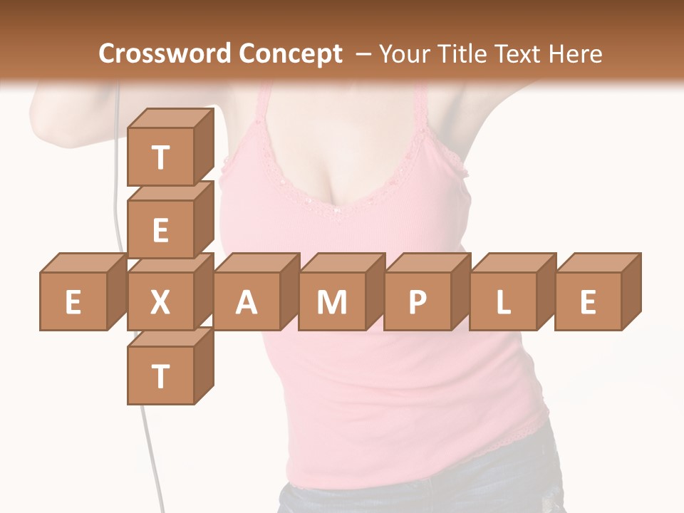 Woman Rock Beauty PowerPoint Template