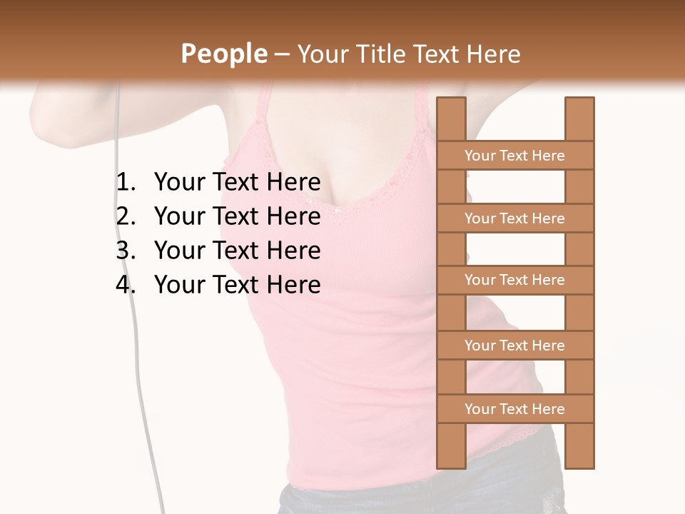 Woman Rock Beauty PowerPoint Template