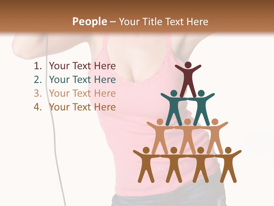 Woman Rock Beauty PowerPoint Template