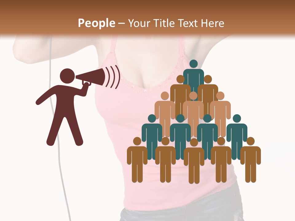 Woman Rock Beauty PowerPoint Template