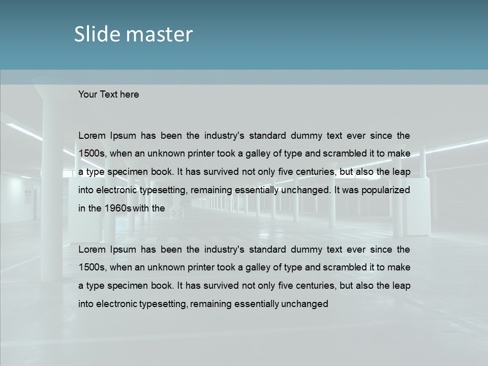 Wide Empty Building PowerPoint Template