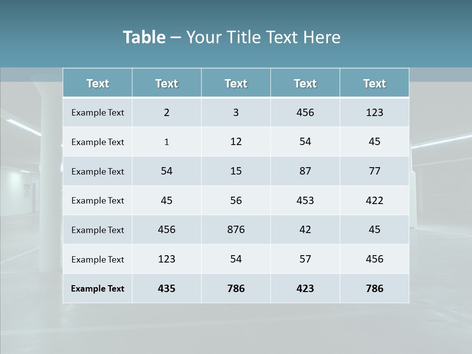 Wide Empty Building PowerPoint Template