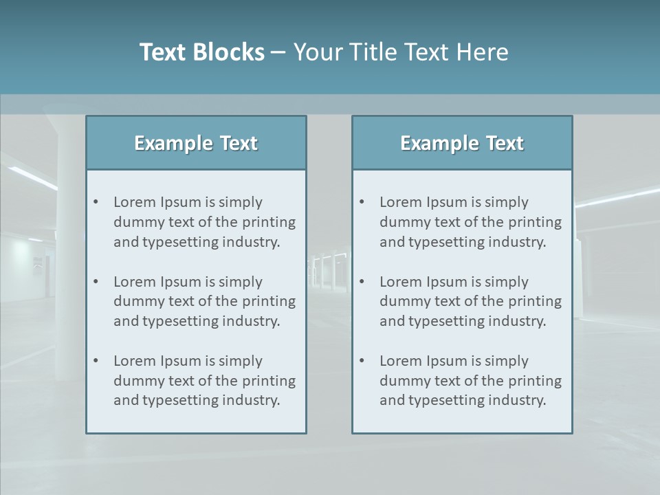 Wide Empty Building PowerPoint Template