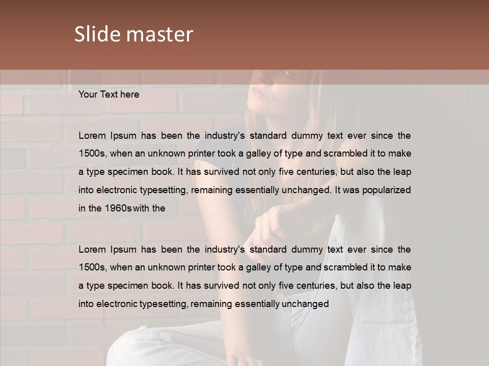 Stress Worry Lonely PowerPoint Template