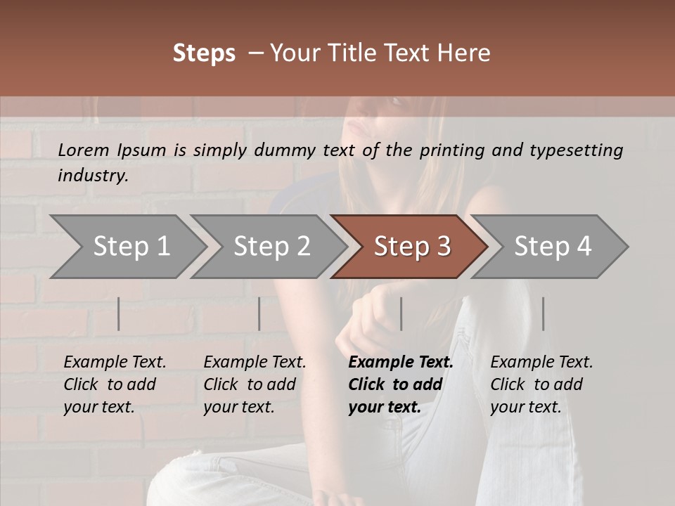 Stress Worry Lonely PowerPoint Template