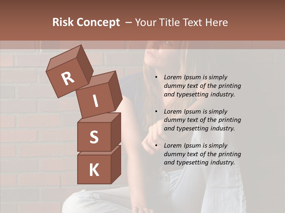 Stress Worry Lonely PowerPoint Template