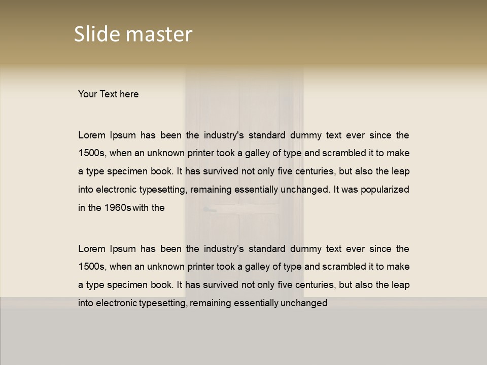 Designer Interior Entrance PowerPoint Template