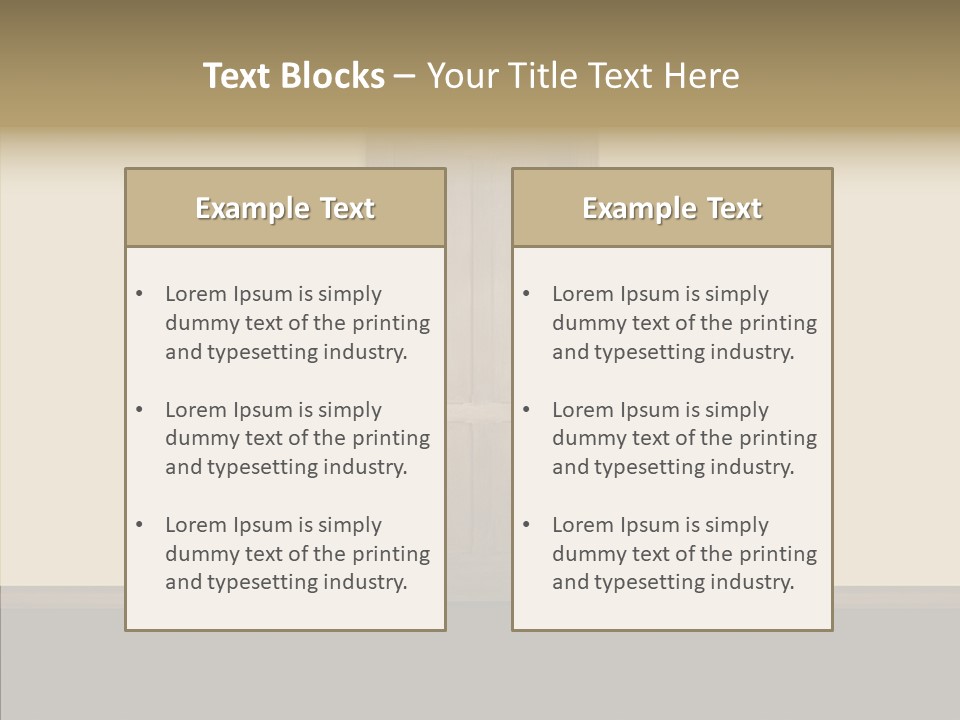 Designer Interior Entrance PowerPoint Template
