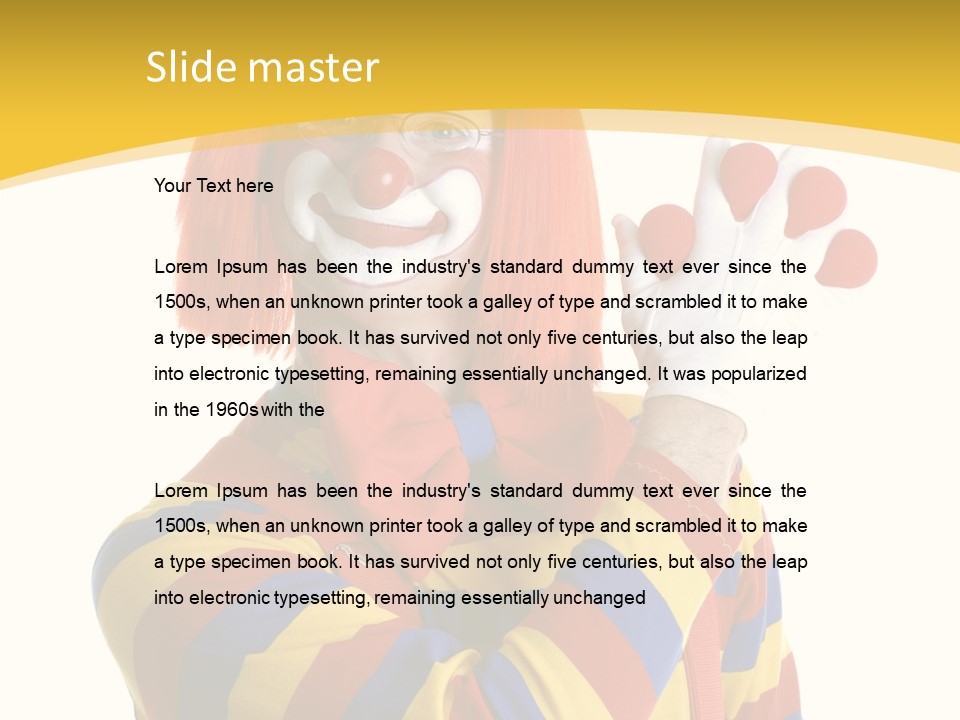 Man Hat Balls PowerPoint Template