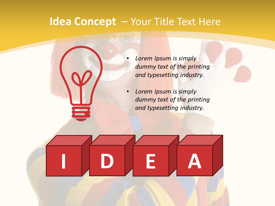 Man Hat Balls PowerPoint Template