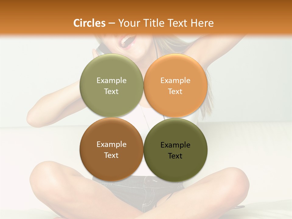 Young Enjoy Happy PowerPoint Template