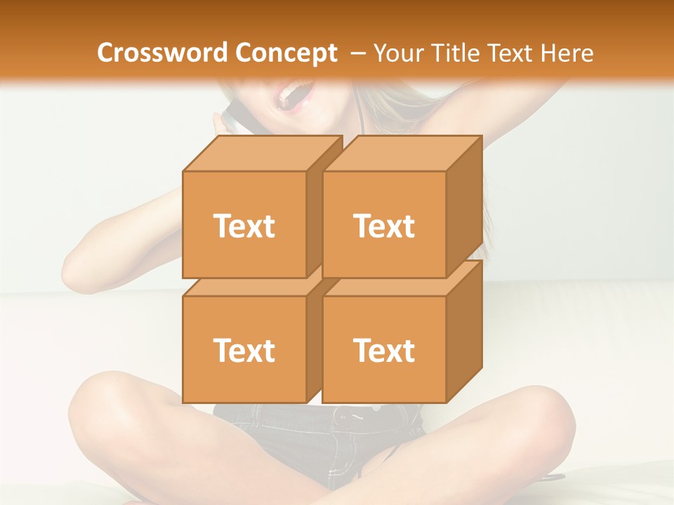 Young Enjoy Happy PowerPoint Template