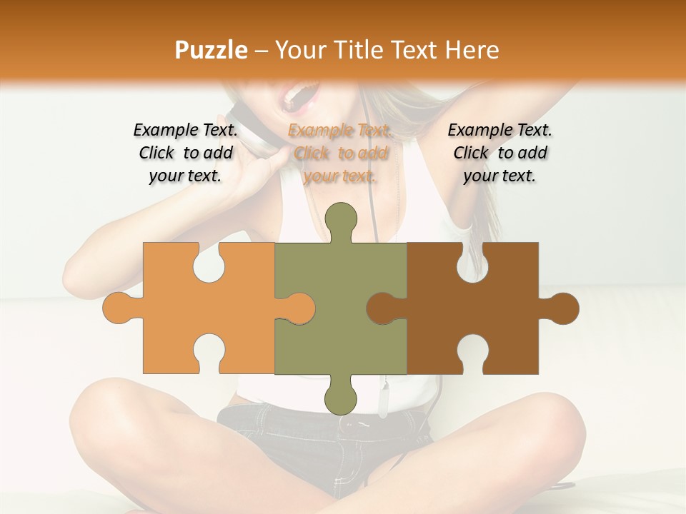 Young Enjoy Happy PowerPoint Template