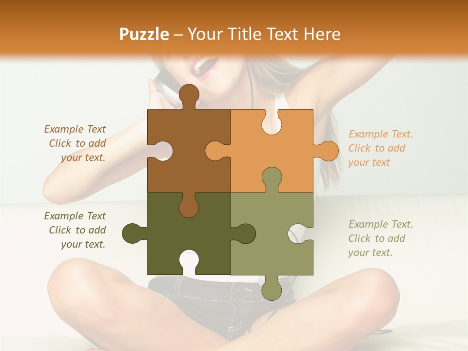 Young Enjoy Happy PowerPoint Template